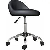HOMCOM Höhenverstellbarer Arbeitshocker 63-83 cm mit Rädern
