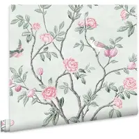 Laura Ashley Vliestapete "Eglantine" gemustert FSC zertifiziert, mit lebhaftem Druck, 10 Meter Länge