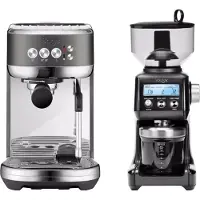 Sage The Bambino Plus Schwarz Edelstahl + Kaffeemühle
