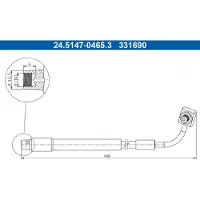Ate Bremsschlauch [Hersteller-Nr. 24.5147-0465.3] für Chevrolet, Opel, Vauxhall