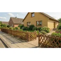 Meingartenversand.de Jägerzaun Einzeltor 100 x 60 cm – Zauntür aus druckimprägniertem Kiefernholz – Gartenpforte in braun – Tor für Garten & Vorgarten