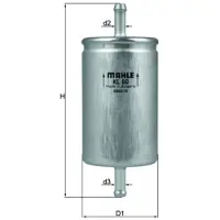 MAHLE ORIGINAL Kraftstofffilter KL 60 für Seat Skoda VW Citroën Fiat Audi Ibiza II Xantia