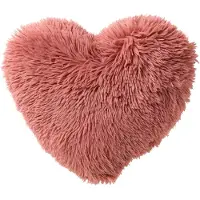 Textino gefülltes Kissen Herz 'Hart XL' 55 x 60 cm Mauveglow - Rosa