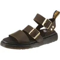 Dr. Martens für Damen. 42821300 Gryphon Dms Leder Sandalen grün (39), Wohnung, Schnalle, Lässig