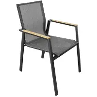 Sungörl Palermo Stapelsessel Aluminium/Textilene Dunkelgrau 130004