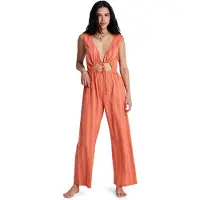 Roxy Overall "Sintra Moon", Damen, Gr. M, US-Größen, orange (ginger spice), Obermaterial: 100% Baumwolle., Overalls Overall