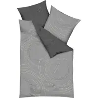 Kaeppel Satin Bettwäsche 135x200 cm + 80x80 cm Zinn Bettbezug