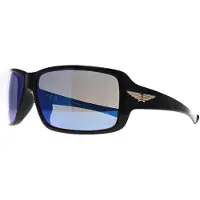 Police Square Herren Glänzend Schwarz Smoke Mirror Blau SPLN37M Tailwind 5