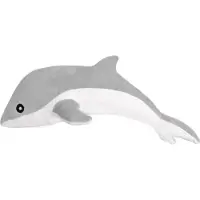 Leantoys Graues Delphin-Plüschmaskottchen 70 cm