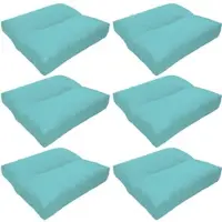 NYVI Loungekissen SunLounge Outdoor 40x40 cm Bleu 6er Set - Wasserabweisend, Schmutzabweisend, Bequem, für Stühle, Bänke, Boden