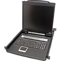 Aten CL1000N FR Single Rail 19"-LCD-Konsole, 19" 1HE, FR-Layout (PS/2-USB, VGA)