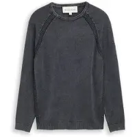 Tom Tailor Herren Rundhals Pullover ACID WASH KNIT - Regular Fit - 1050094-10668 Sky Captain Blue - L
