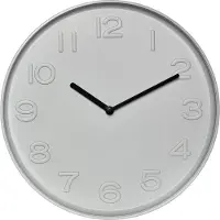 TFA-Dostmann TFA 60.3079.15 analoge Wanduhr, Quarzuhr, plastische 3D Ziffern, 255 mm