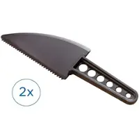 Ruco Tortenmesser , schwarz, Kunststoff, Kochmesser, Tortenmesser, Antikratz-Tortenmesser/Tortenheber, 2er Set