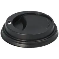 Papstar Starpak Dom-Deckel, PS "To Go" rund Ø 8 cm, 2 cm schwarz 1000 Stück