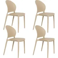 Housecraft living Sjoerd Tuinstoelen / Esszimmerstuhl Kunststoff Beige - 4 er Set