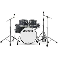 Sonor AQ1 20 5-teiliges Schlagzeug mit Hardware Limited Edition Satin Black