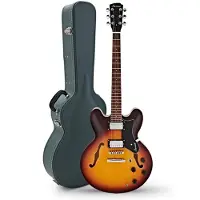 Hartwood Revival Halbresonanz-Gitarre & Hartschalenkoffer Sunburst
