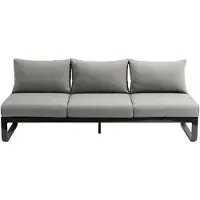 Zebra Fly Gartenloungesofa verstellbar Aluminium/Olefin Dunkelgrau|Hellgrau AR6295