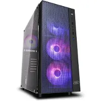 DeepCool Matrexx 55 Mesh ADD-RGB 4F, Midi Tower, PC, Schwarz, ATX, EATX, micro ATX, Mini-ITX, Acrylnitril-Butadien-Styrol (ABS), SPCC, Gehärtetes Glas, Gaming