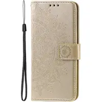 CoverKingz Hülle für OnePlus 10 Pro 5G Handyhülle Flip Case Cover Etui Mandala Gold