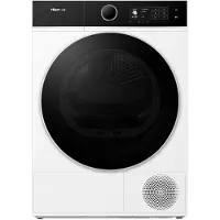 Hisense DH5I104BWAB, Freistehend, Frontlader, Wärmepumpe, Weiß, Drehregler, Touchsteuerung, Rechts
