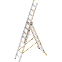 Layher TOPIC 1041 Allzweckleiter mit rutschhemmenden R12 3x8 Stufen