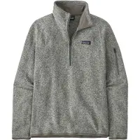 Patagonia - Wanderjacke mit Reißverschluss aus Fleece &ndash; Damen / Frau &ndash; W's Better Sweater 1/4 Zip Birch White - W's Better Sweater