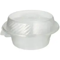 Papstar 100 Feinkost- und Salatschalen mit Klappdeckel PP rund 1400 ml 11 cm x 22 cm x 21,5 cm