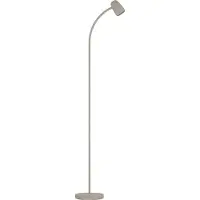 Eglo Stehlampe Carlo, Lampe Wohnzimmer mit Flexarm, Standleuchte schwenkbar aus Metall in Sandfarben, Leselampe mit E14 Fassung, H 170 cm