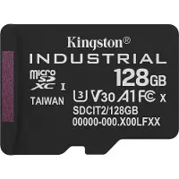 Kingston Technology 128GB microSDXC Industrial C10 A1 pSLC Karte Einzelpackung ohne Adapter, 128 GB, MicroSD, Klasse 10, UHS-I, 100 MB/s, 80 MB/s