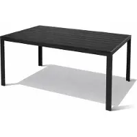 Mojawo Non-Wood Gartentisch Aluminium anthrazit / schwarz 160x90cm