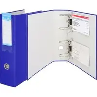 Donau Doppelordner 3972001-10, A4, 7,5cm breit, Kunststoff, blau