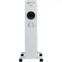 Midea Öl-Radiator Heizung auf Rollen 2000 W bis 60m³ Fernbedienung weiß