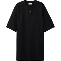 Calvin Klein Jeans Damen Kleider Ss Woven Label Oversized Tee Dre - Zwart - Größe S