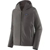 Patagonia - Warmer, dehnbarer Fleece-Pullover mit Reißverschluss &ndash; Herren &ndash; M's R1 TechFace Hoody Forge Grey - M's R1 TechFace Hoody