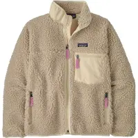 Patagonia - Winddichte Fleece-Jacke mit Reißverschlusskragen – Damen / Frau – W's Classic Retro-X Jkt Natural w/Light Violet - W's