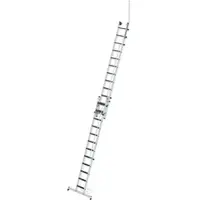 Proregal Stufen-Seilzugleiter 2-Teilig mit Handlauf und Ausstiegsholm 2 x 12 Stufen
