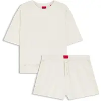 HUGO underwear Pyjama "MESH LOGO SHORT-SET" Set, 2 Stretch-Baumwolle im Relaxed Fit
