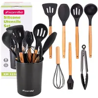 Kamille (Grau) Silikon-Küchengeräte 8-Teiliges Küchengeräte-Set