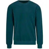 Trigema Sweatshirt "Nicki-Shirt", Damen, Gr. XXL, grün (saphir), Nicki, 80% Baumwolle, 20% Polyester, lang, Rundhals, Sweatshirts Sweatshirt