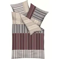 Kaeppel Mako-Satin Bettwäsche 155x220 cm + 80x80 cm Sandro Bordeaux