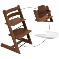 Stokke Tripp Trapp Bundle Treppenhochstuhl Eiche inkl. Babyset & Tray, braun