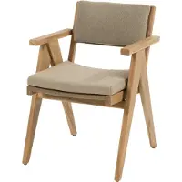 4Seasons Mats Gartensessel Teak mit 2 Kissen