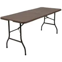 Floordirekt Gartentisch Miyako Klapptisch mit Tragegriff Wetterfest Braun 183 x 75 cm