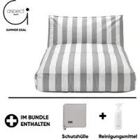 Blomus STAY Outdoor Daybed inkl. gratis Schutzhülle & Reinigungsmittel Lily White/Elephant Skin 120 x 190 cm