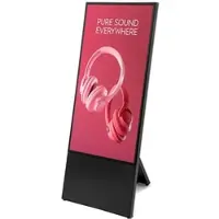 Showdown Displays StreamLine Digitaler Kundenstopper Mit 43" Samsung-Bildschirm Schwarz