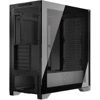 Modecom VOLCANO EXPANSE S PC Gehäuse Schwarz mit Öffnung gehärtetes Glas | PC-Gaming-Gehäuse Midi Tower ATX | ohne Lüfter | ARGB-Controller | Gaming Computergehäuse mit Platz für 405 mm GPU