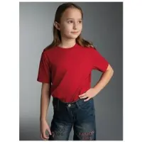 Trigema T-Shirt "T-Shirt aus 100% Baumwolle", Mädchen, Gr. 116, braun (kirsch), Single Jersey, 100% Baumwolle, Basic, lang, Rundhals, Shirts T-Shirt