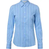 Marie Lund Bluse in blau weiß | Gr.: 42